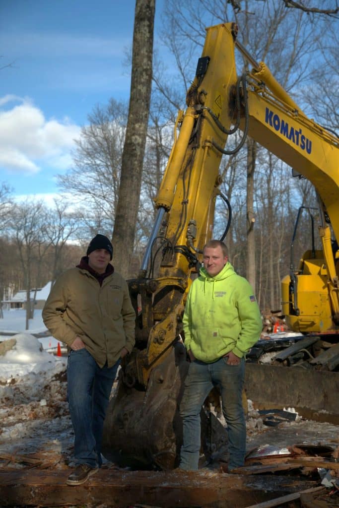 The Dutchess Lawns & Masonry team on a Dutchess County NY job site